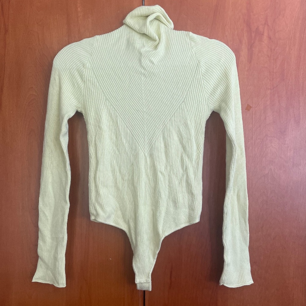 Free People long sleeve open back bodysuit